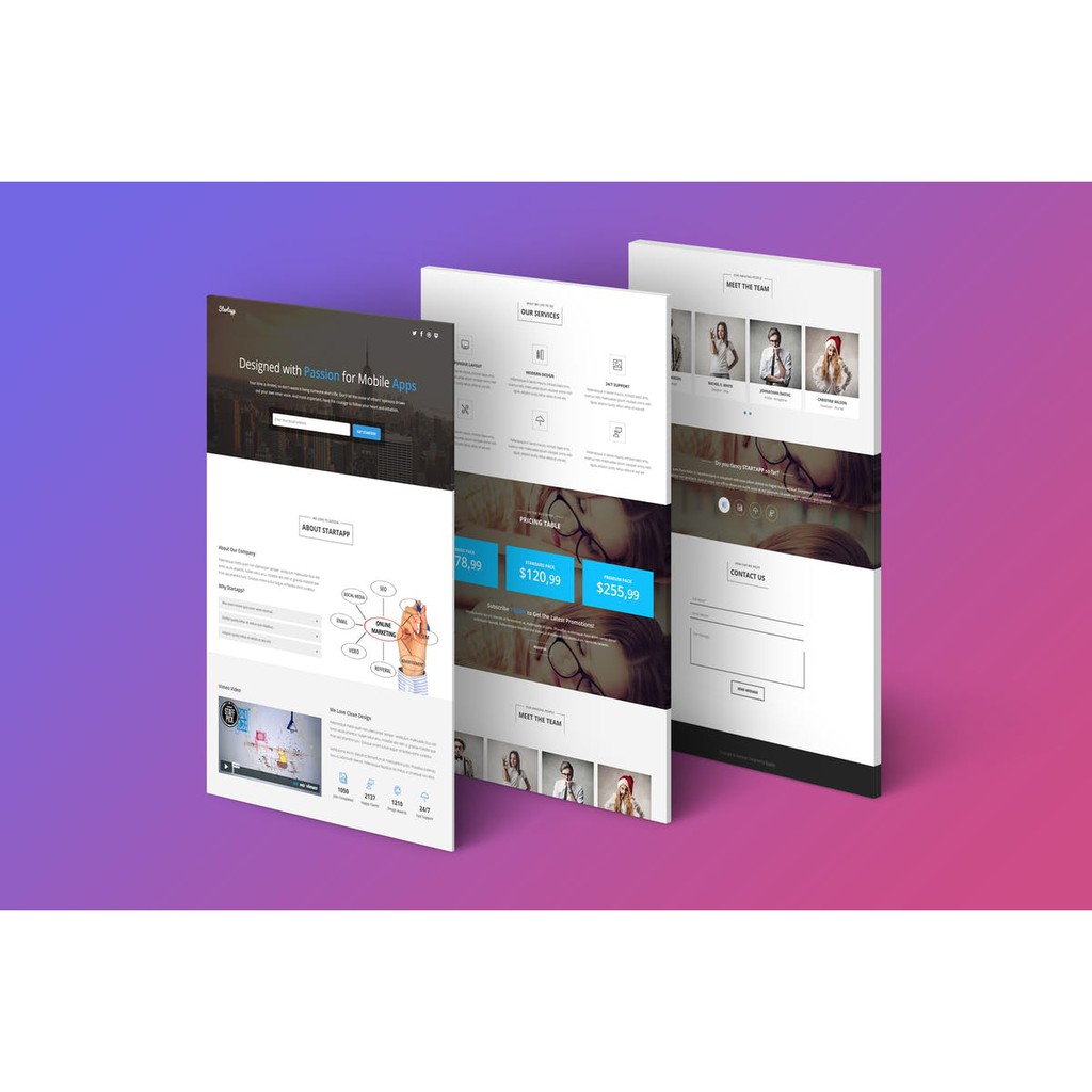 Landing HTML Page - Startapp Responsive Landing HTML Page Template
