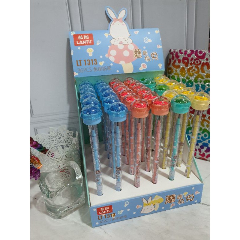 (4pcs) pensil lantu/lantu bensia/pensil cabut lucu/pensil bongkar pasang-Cap jumbo