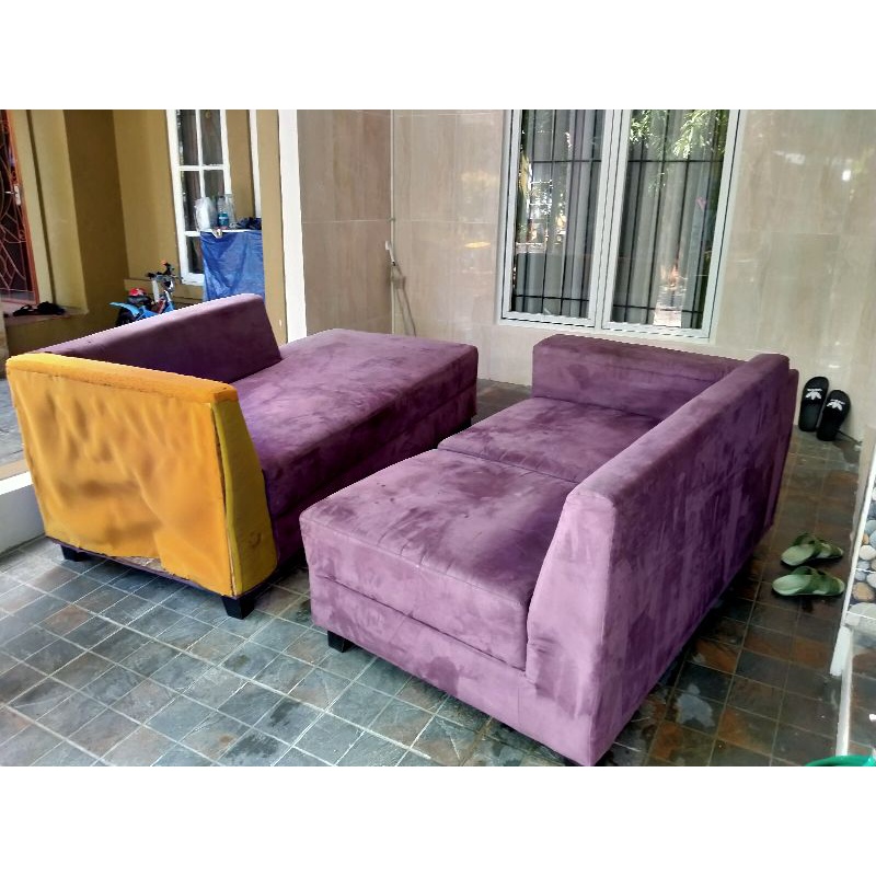 SERVICE SOFA L / GANTI KULIT SOFA L / TAMBAH BUSA SOFA