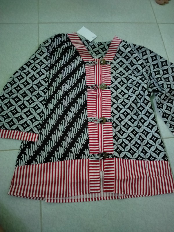 Blouse Batik Wanita Model Tiga Kombinasi - Atasan Batik Wanita - S M L Xl 2l 3l 4l 5l