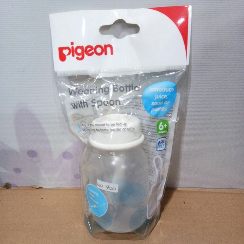 PIGEON WEANING BOTTLE WITH SPOON 6+ 120ML, 240ML