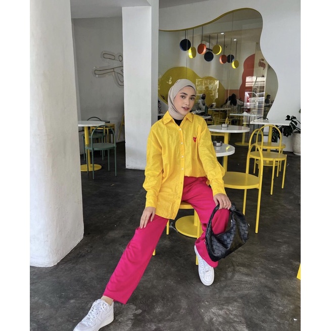 Play Cdg Oversized - Kemeja Cdg Import BKK - Kemeja Oversize E5