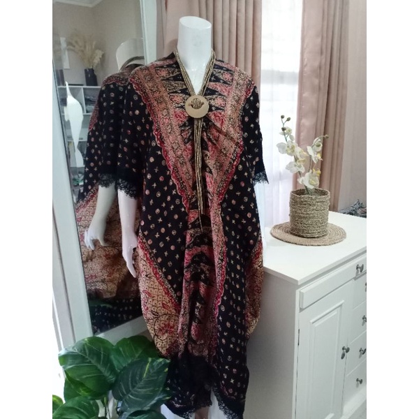 AiRa Batik _ COUPLE KAFTAN LACE &amp; KEMEJA (BAHAN VISCOSE)