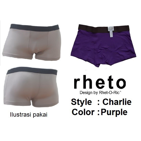 Men's Boxer Rheto Style Charlie Color Purple