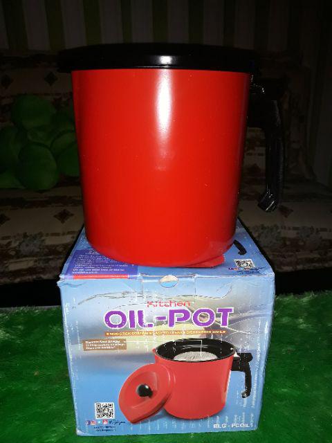 Saringan Penyaring Tempat Minyak Goreng Dapur Kitchen Oil Pot 1,5 Liter L Oilpot Maslon Maspion