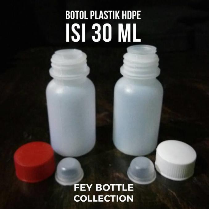 BOTOL PLASTIK 30ML, BOTOL HDPE ISI 30 ML