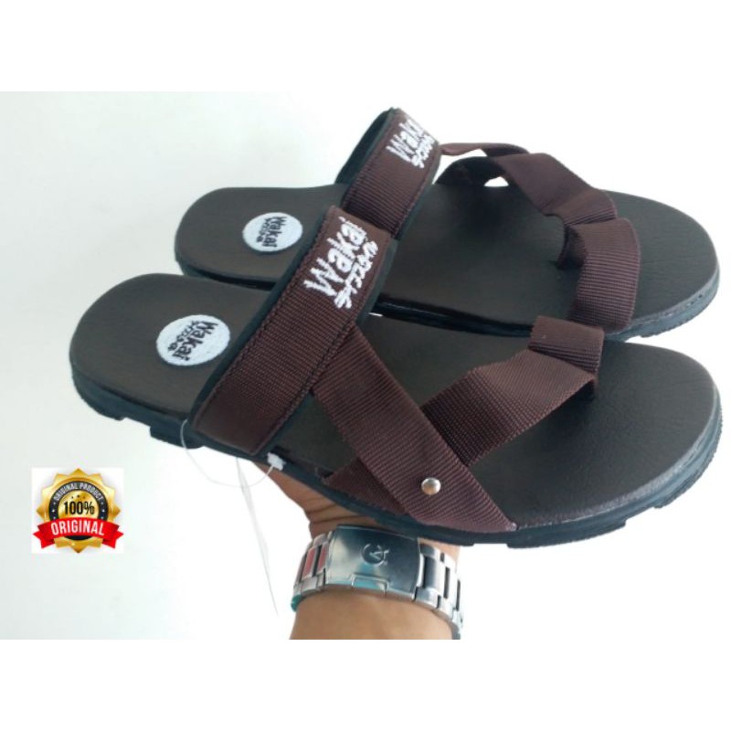 TERBARU SANDAL WAKAI.SANDAL WAKAI PRIA DAN WANITA.SANDAL SANTAI WAKAI.SANDAL BERKUALITAS