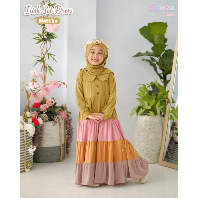Irish Set Dress by Zafinza hijab GAMIS ANAK