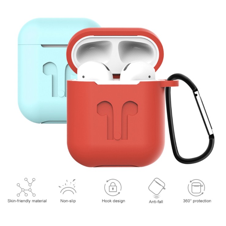 Case Airpods Polos Premium Silicone Hitam Biru Merah Black i12 i12s Inpods 12 12s Gen 1 2 Putih