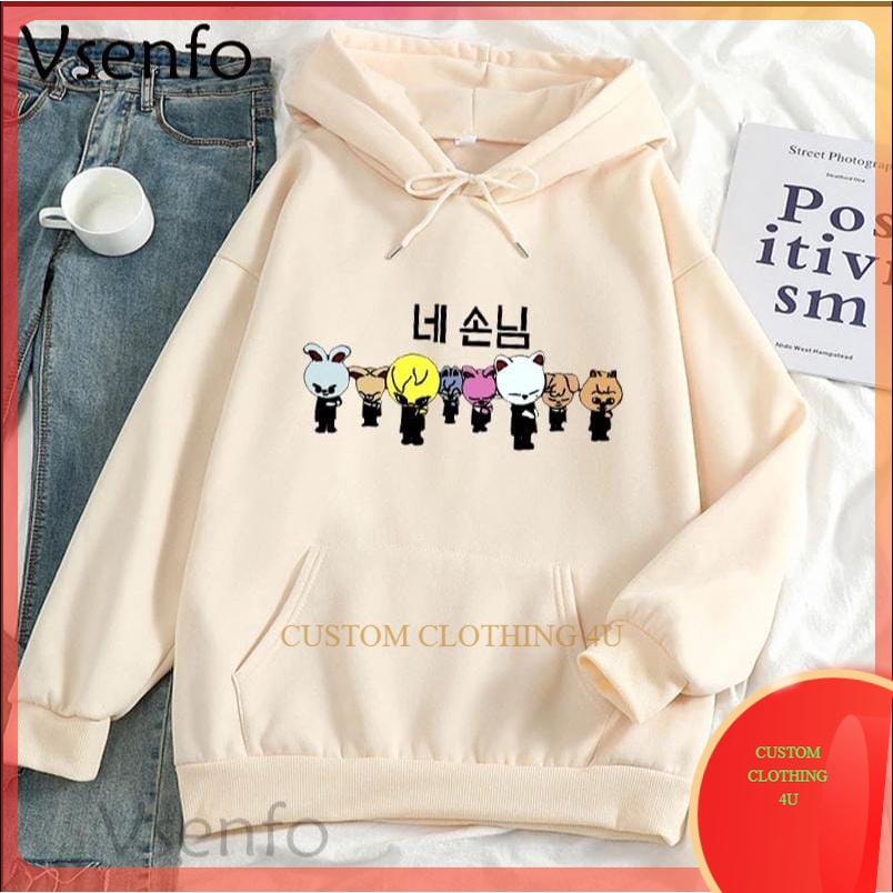 Hoodie Straykids Wanita Skz Skzoo Stray Kids Kpop Felix Seungmin Hoodie Stray Kids I n I am who Hood