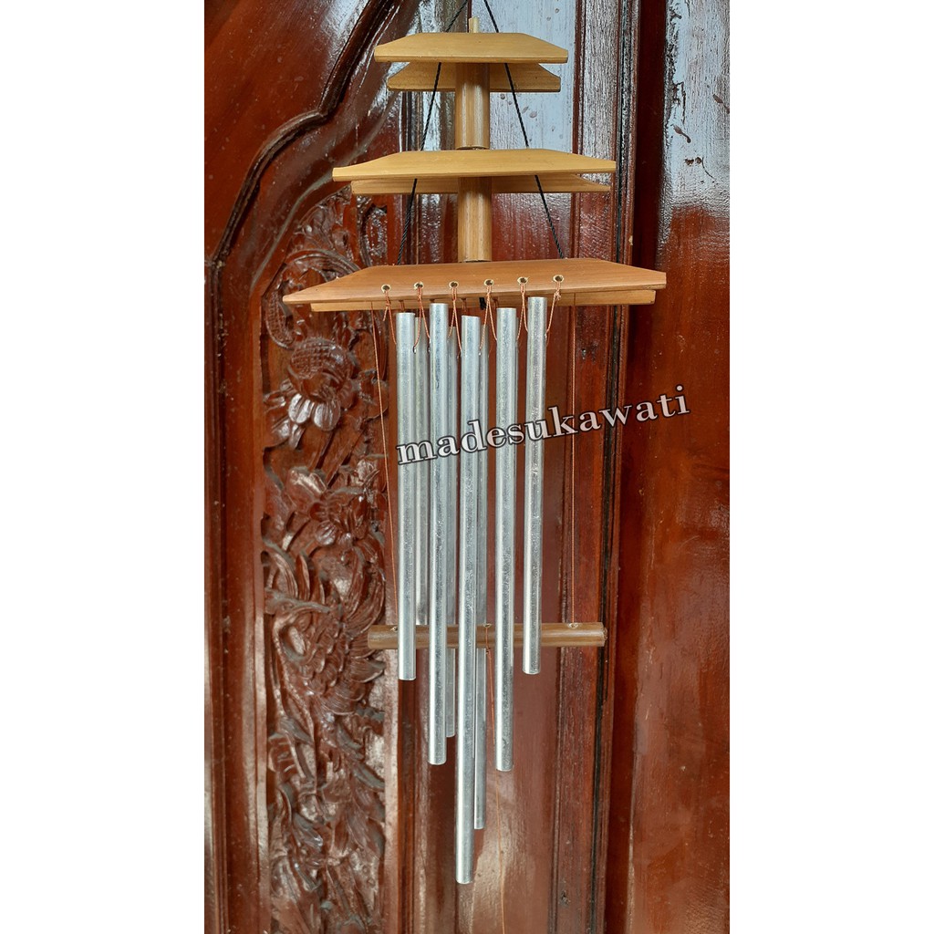 Krincingan wind chime Lonceng nyaring bel bambu aluminium kerajinan tradisional