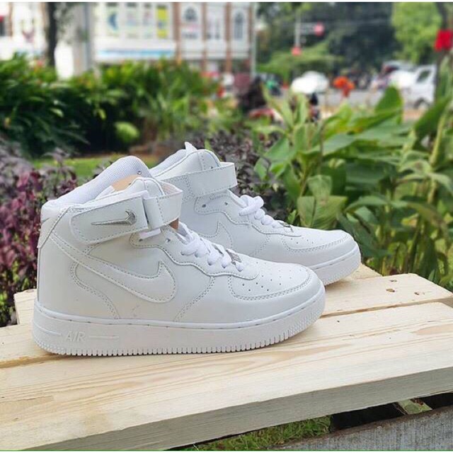 all white high top air force 1