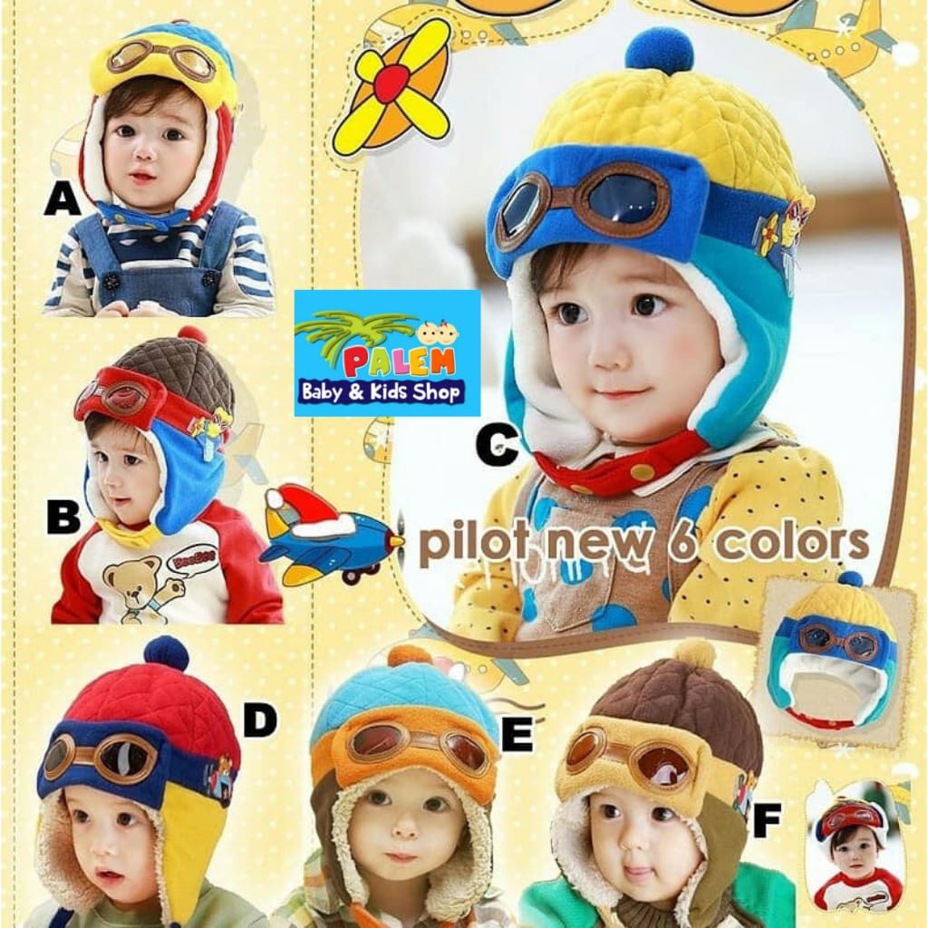 Topi Pilot Korea New Model Pilot Hat Topi Anak Topi Bayi Topi Baby Winter Pilot Hat Fashion Bayi