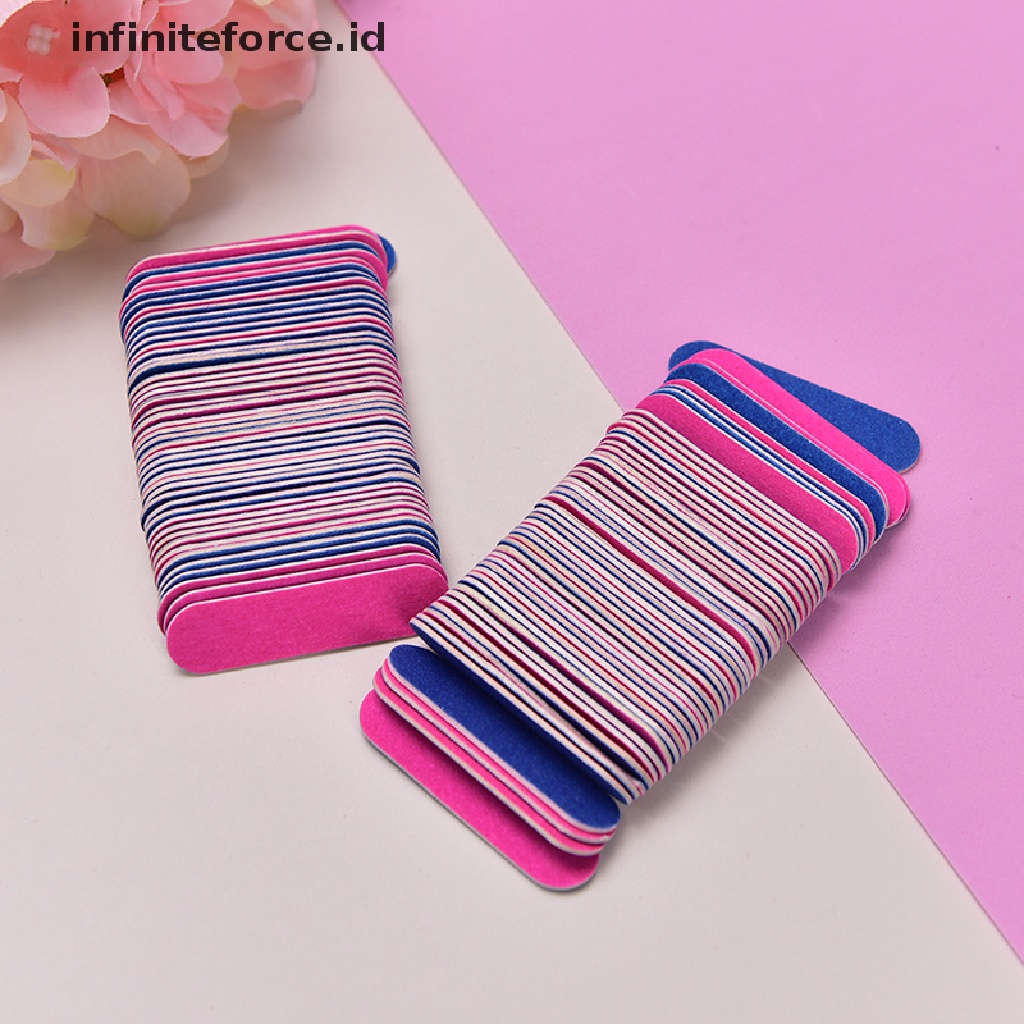 (infiniteforce.id) 100pcs Kikir Kuku Mini Sekali Pakai Untuk Nail Art