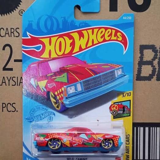 B 2021 '80 EL CAMINO HW ART CARS HOTWHEELS HOT WHEELS DIECAST MOBIL