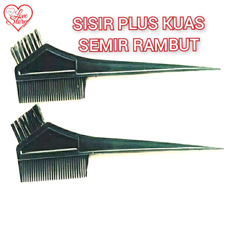 SISIR SEMIR RAMBUT PLUS KUAS MURAH BERSIH HYGENIS SISIR KUAS 2 IN 1 CAT SEMIR RAMBUT