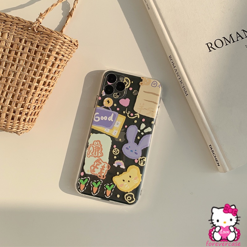 Samsung Case Transparent Casing Samsung A21S M11 A51 M22 M32 A52S A71 A22 A30S A50S A10S A50 A52 A72 A32 A12 A02S A11 A31 M12 Ins Cute Cartoon Graffiti Pattern Tpu Clear Phone Case Cover-2