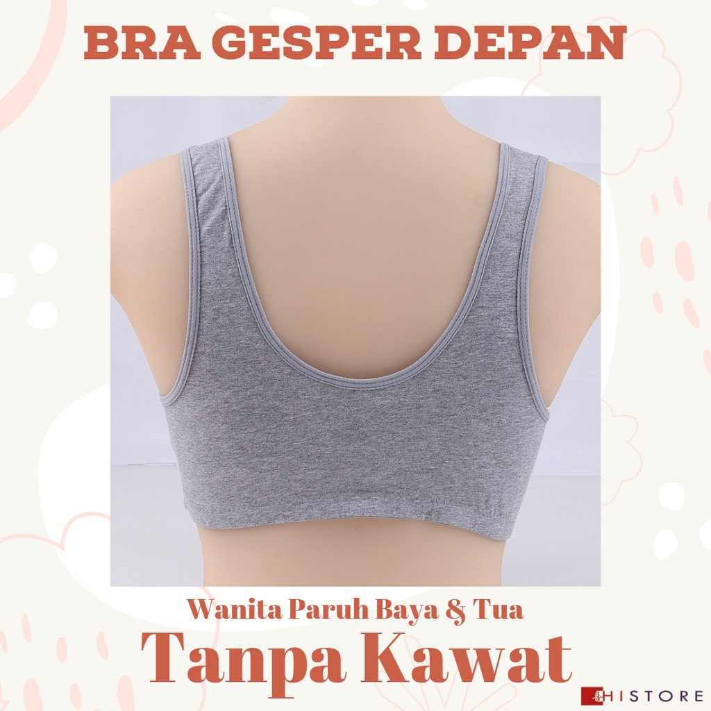 [HI] Bra Seamless Push Up Nirkabel Gesper Depan Wanita Paruh Baya dan Tua 2078