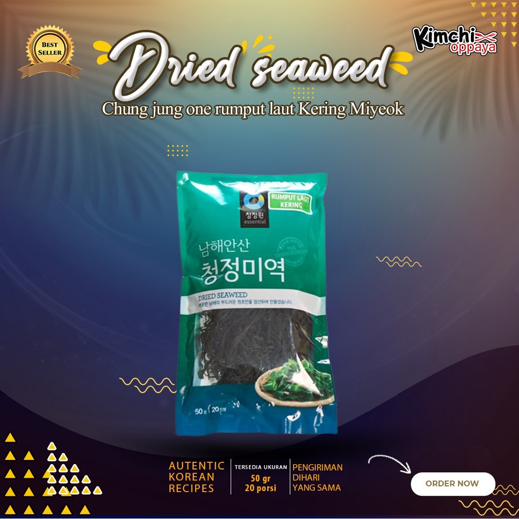 

Chungjungone Miyeok 50 Gram [20 Orang] Dried Seawees Rumput Laut