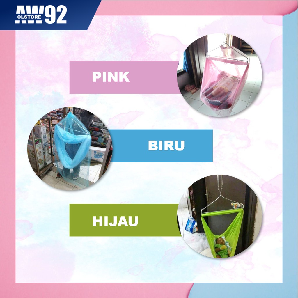 Ayunan Bayi Ayunan Kelambu Gantung Anak Perlengkapan Bayi Baru Lahir Ayunan Anti Nyamuk Murah AY01-1