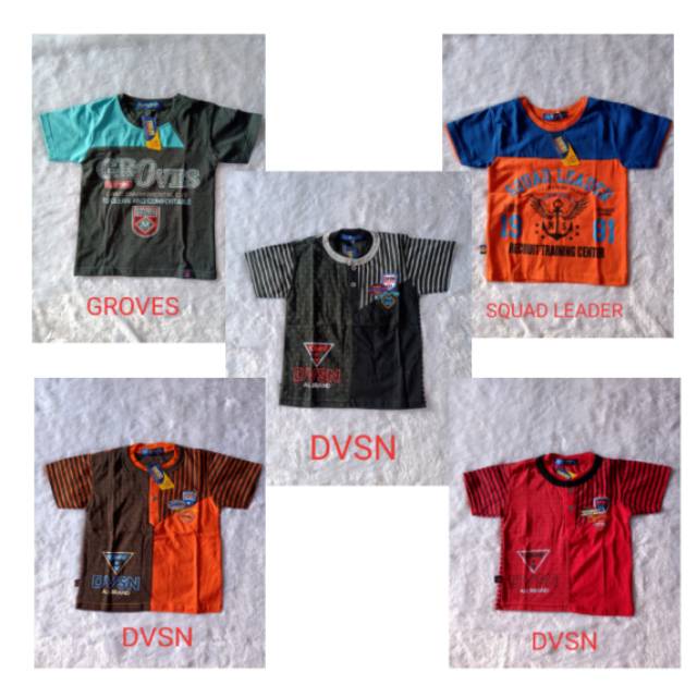 Kaos anak laki laki Domino usia 2-8 tahun