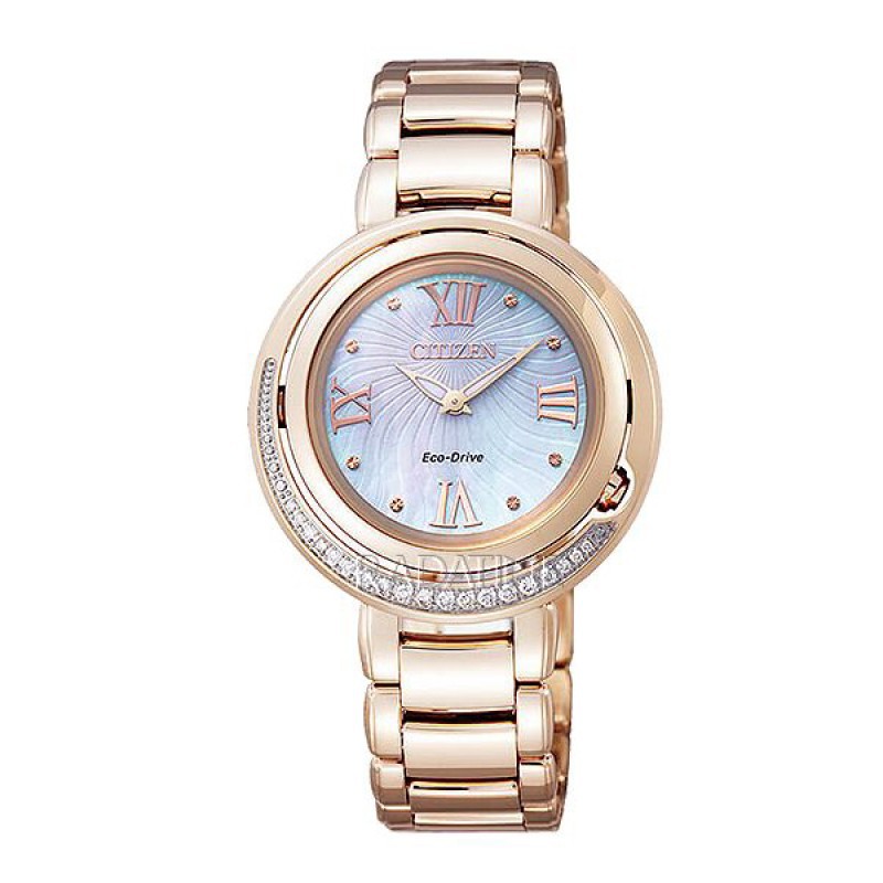 JAM TANGAN CITIZEN CT EX1122-58D NEW ECO DRIVE Jam Tangan Wanita - Rosegold White
