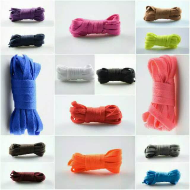 nyaman dipake buat hangout/ Tali Sepatu Converse Allstar Vans Airwalk Merah Kuning Biru Orange Abu