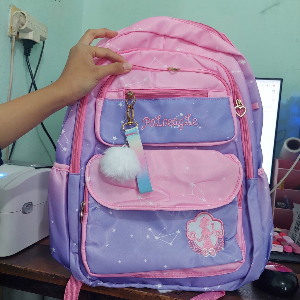 Tas Anak Perempuan Berbonus - Ransel Import Gemas - Tas Sekolah Anak SD  Karakter - Tas Anak Perempuan SD Gratis  - Tas sekolah Anak Perempuan Karakter Lucu -  Tas Gratis Boneka -  Joyashuz