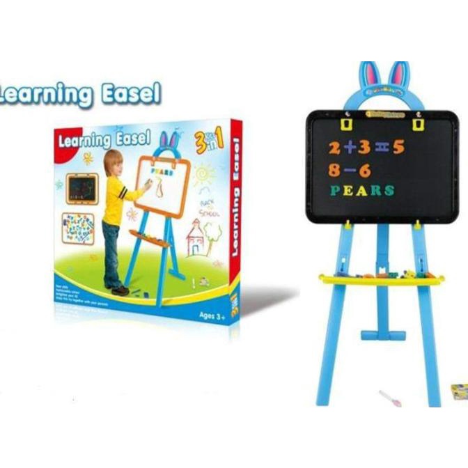 

Mainan Edukasi Anak Learning Easel 3in1 Papan Tulis Menggambar