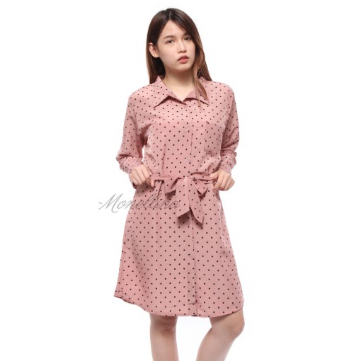 Polkadot Baju Tunik Atasan XXL Jumbo Murah Wanita Kekinian 03637 ramadhan sale