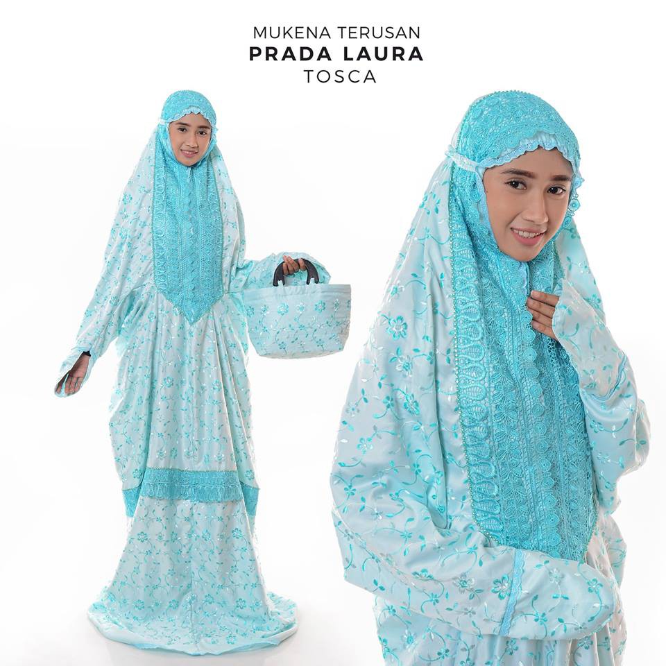 Mukena Dewasa Terusan Bahan Prada Laura