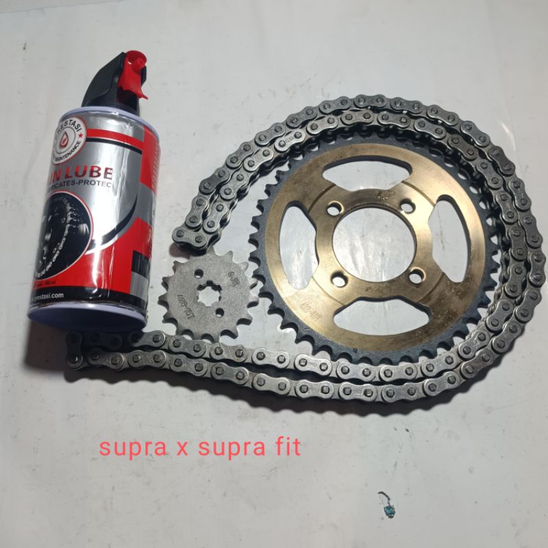 gear gir rantai set bonus chain lube supra x