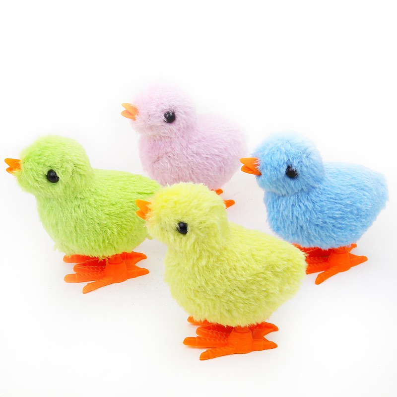 Edufuntoys - COLLORFULL CHICK - ayam kunci/ mainan anak Ayam warna berjalan model putar/ jumping chicken/C 155