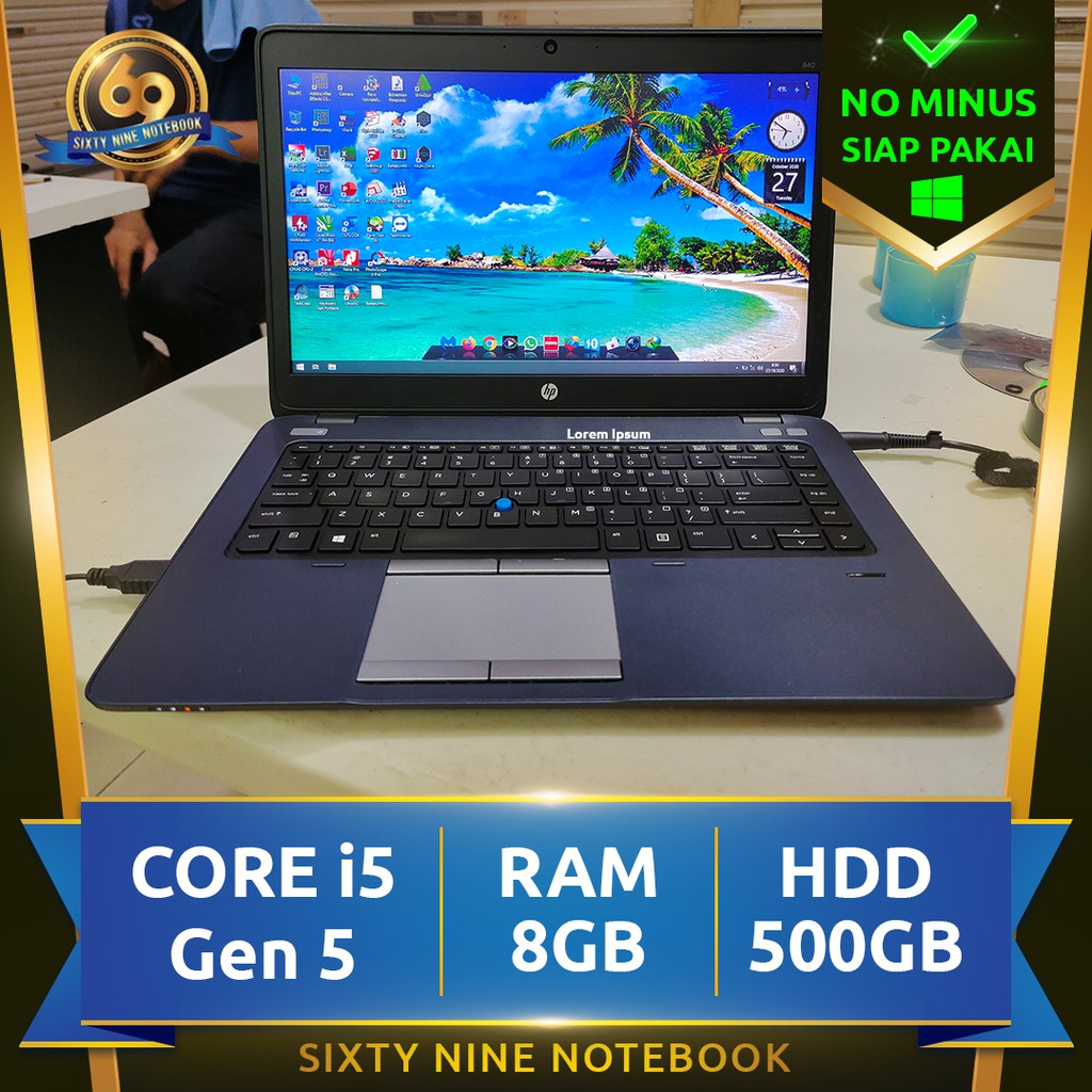 Laptop Bekas Murah Hp Elitebook 840 G2 Core i5 Gen 5