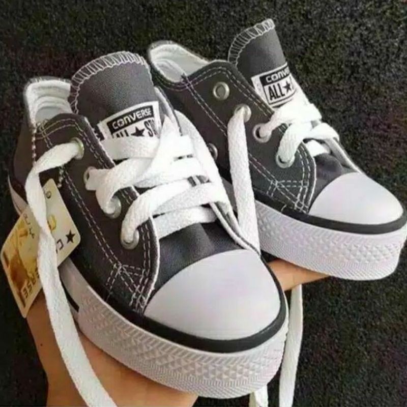 Sepatu Anak Converse AllStar Abu Abu Grey Cowok Cewek Sneaker Anak Laki Laki Perempuan Premium Quality