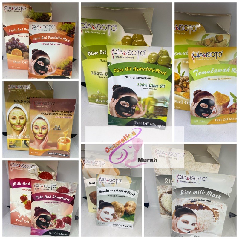 Beli 6 free box // qiansoto peel off mask // QIANSOTO MASKER