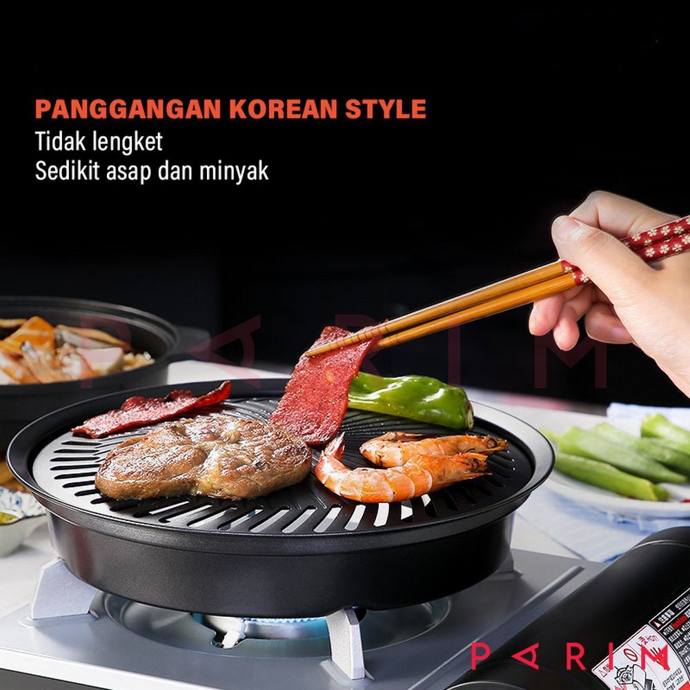 Piring panggang Barberque Grill Pan Alat Pemanggang BBQ Korea Grill Pan Yakiniku YK DESIGN YK-818B