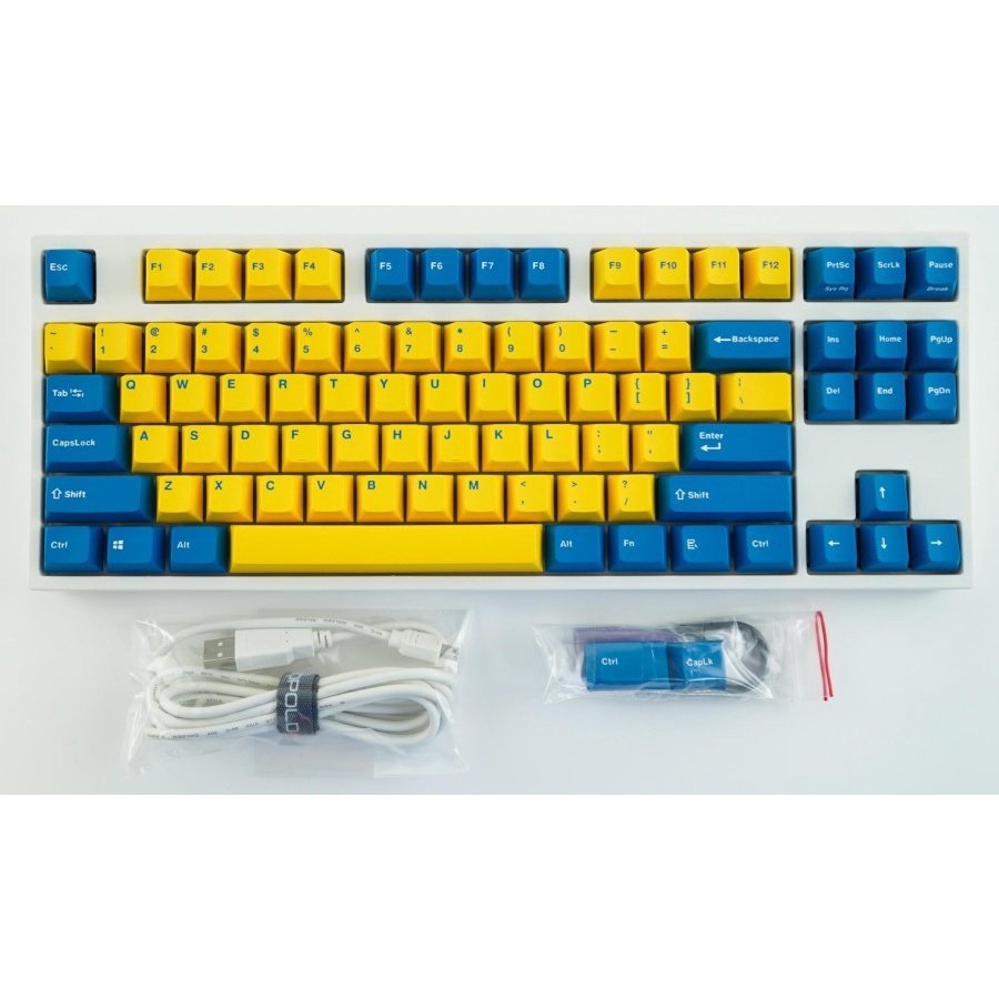 Leopold FC750R YellowBlue PD White Case TKL- PBT Mechanical keyboard