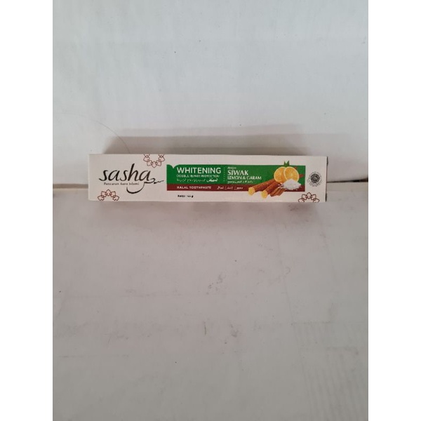 pasta gigi sasha whitening 65g/odol