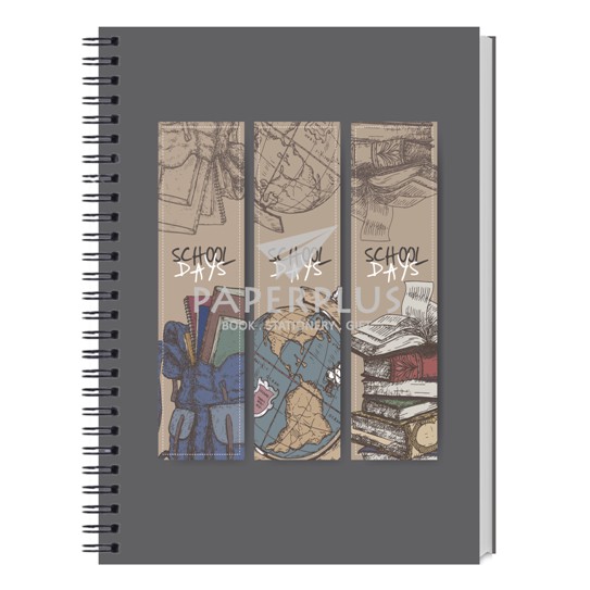

Spiral Notebook A5 School Days Tas, Buku dan Globe