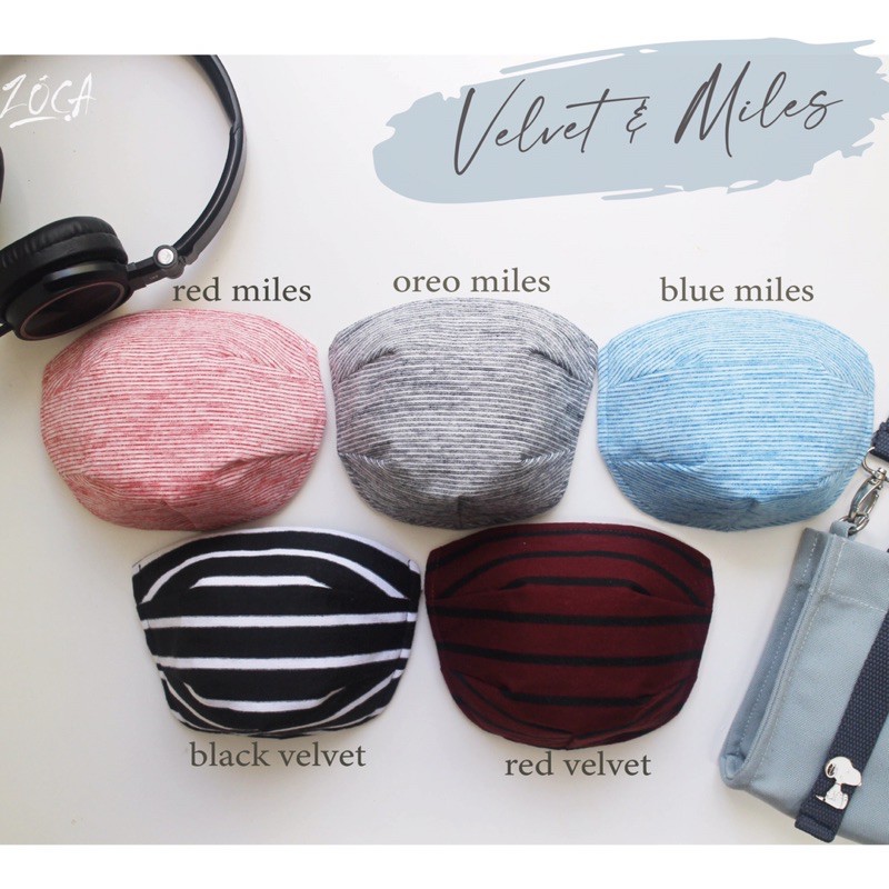 MASKER 4PLY- VELVET &amp; MILES  (DEWASA &amp; ANAK)