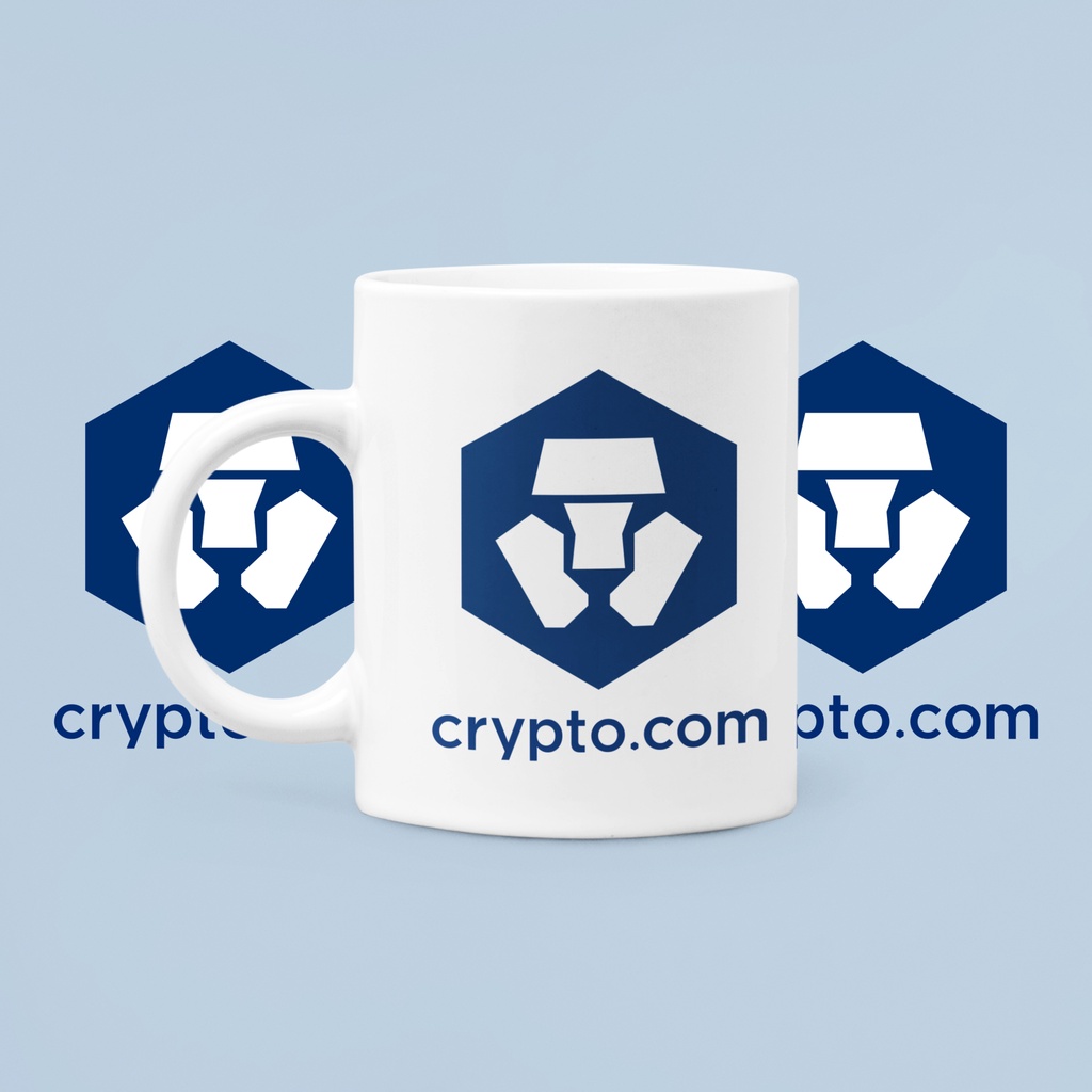 Mug Crypto "Crypto.Com CRO" - Cangkir Crypto / Gelas Crypto Bitcoin