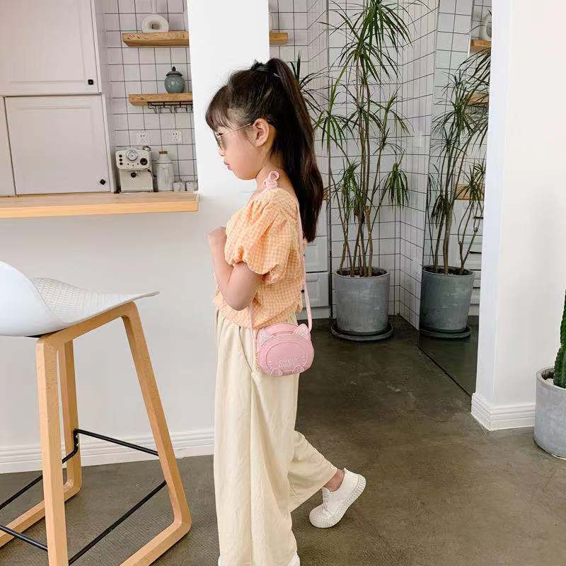 Rowling (Tas-203)Tas Mini  Karakter Motif Telinga Kucing Anak-Anak Import