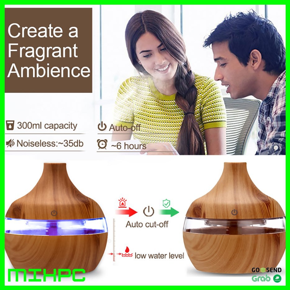 Humidifier Diffuser Aromaterapi Disfuser Ultrasonic Pelembab Udara Pengharum Ruangan Essential Oil Aromatherapy-3