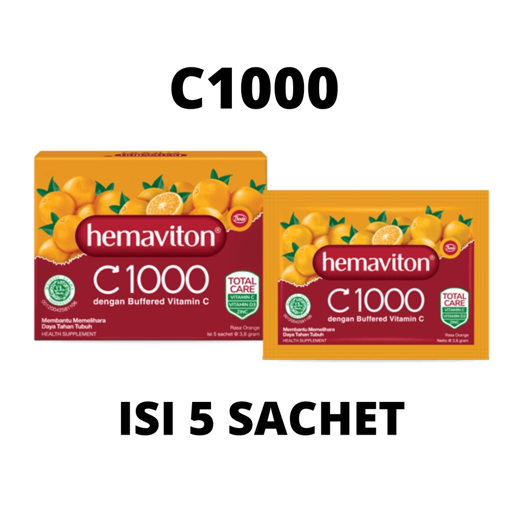 HEMAVITON C1000 SERBUK ISI 5 SACHET ORIGINAL TERMURAH ED PANJANG