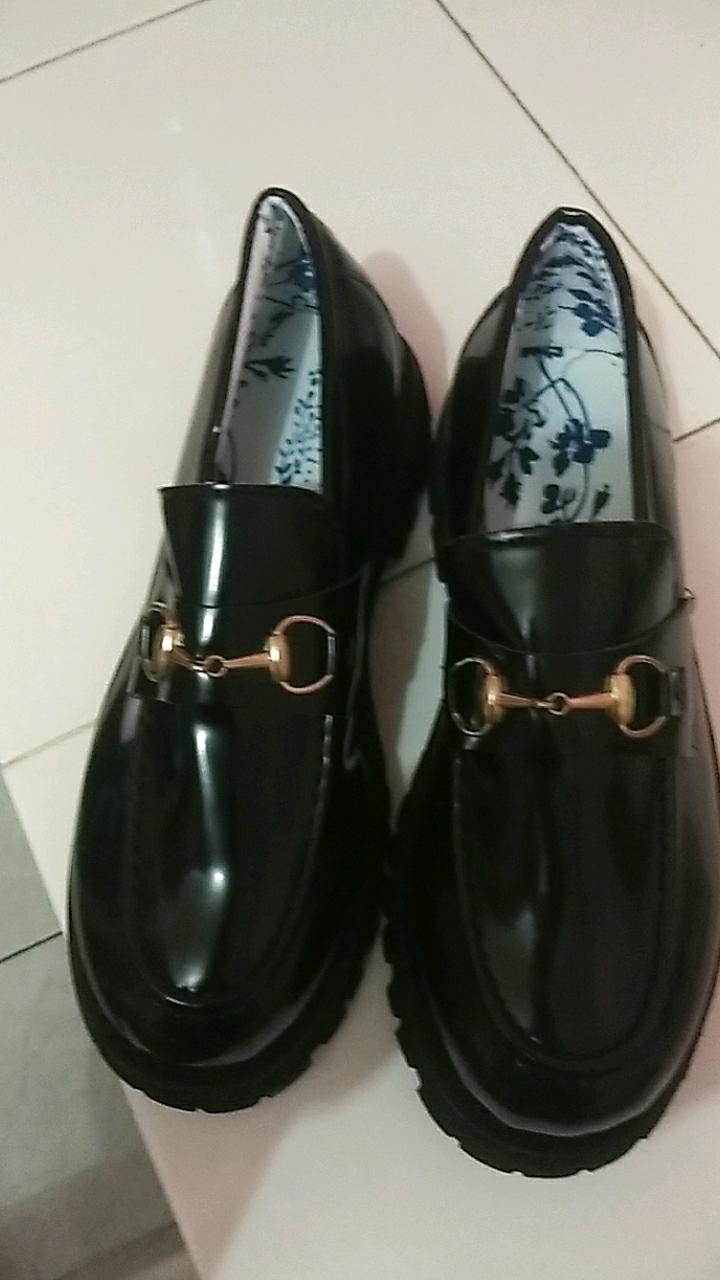 Sepatu Flats Loafers Slip On Bahan Kulit Gaya Harajuku Ulzzang Untuk Wanita 36-40