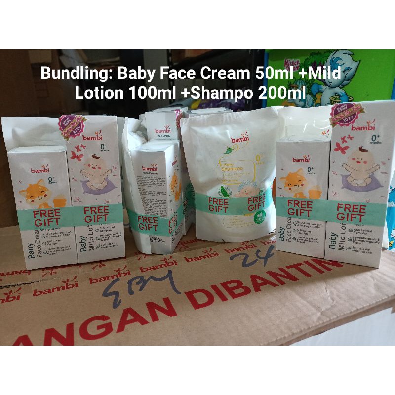 Bambi Face Cream, krim wajah bayi Bambi Baby Face cream 50ml