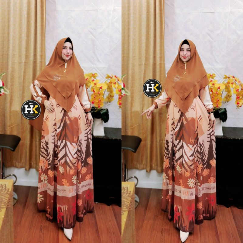 GAMIS SYARI PRINTING HK THE SERIES//GAMIS HK ORIGINAL BRANDED//GAMIS SYARI TERBARU//GAMIS CERUTY//GA