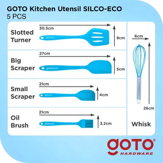 Goto Silco-Eco Kitchen Utensil 5in1 Spatula Set Sendok Masak Dapur
