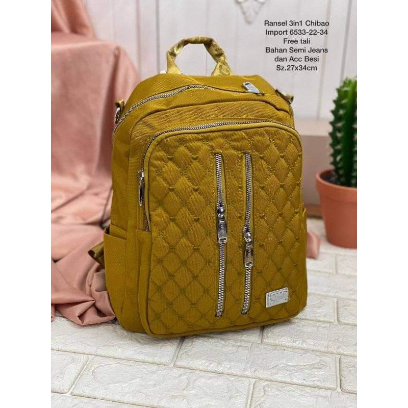 Chibao Ransel Tas Ransel Wanita Tas Chibao Kode 6533-22-34 Tas Ransel Bahan Kanvas. Tas Wanita Kekinian Terbaru Bisa bayar ditempat.!!!